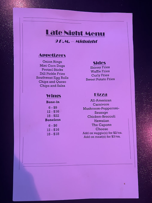 Menu Speakeasy Salina - 24