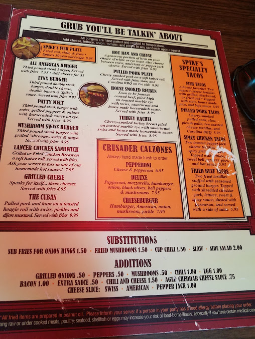 Menu Spikes Pub Grub - 23