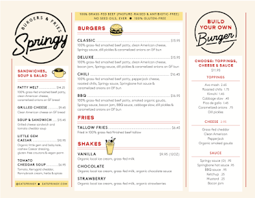 Menu Springy Burgers & Fries - 20