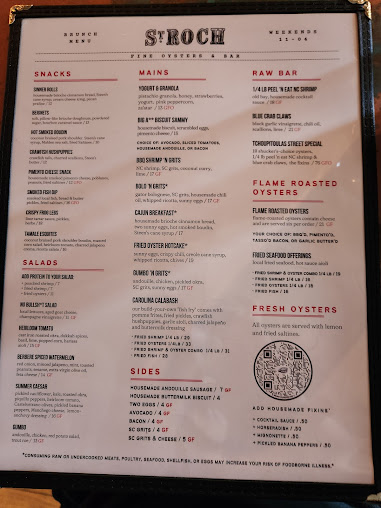 Menu St. Roch Fine Oysters + Bar - 28
