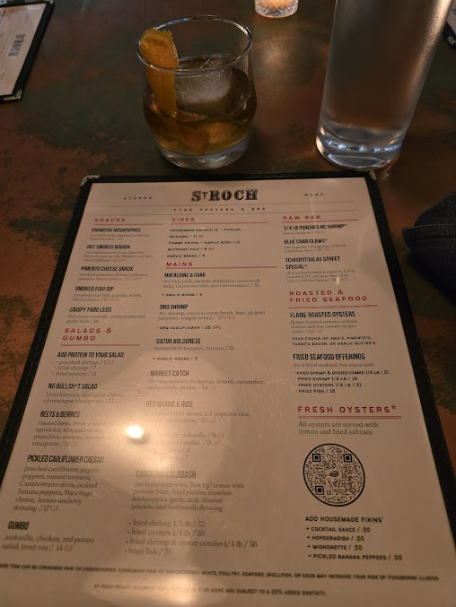 Menu St. Roch Fine Oysters + Bar - 29