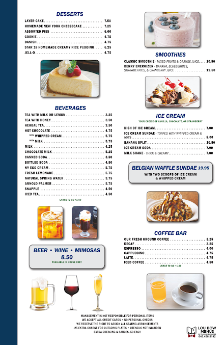 Menu Star On 18 Diner Cafe - 23