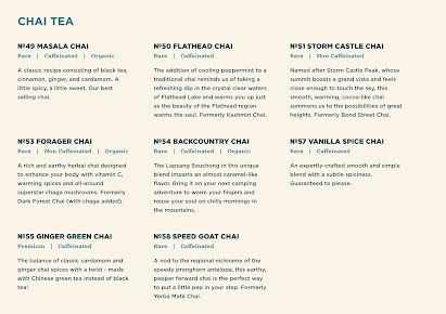Menu Steep Mountain Tea House - 24