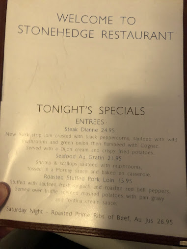 Menu Stonehedge Restaurant - 26