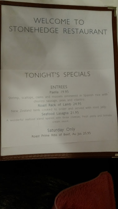 Menu Stonehedge Restaurant - 29