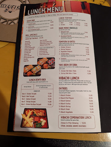 Menu Sumo Japanese Grill Sushi Bar - 27