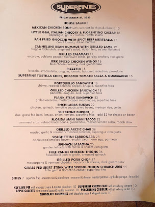 Menu Superfine - 20