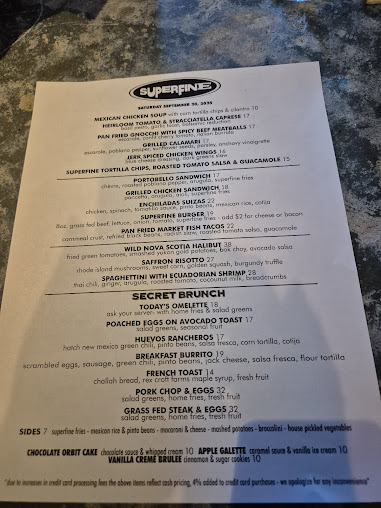Menu Superfine - 22