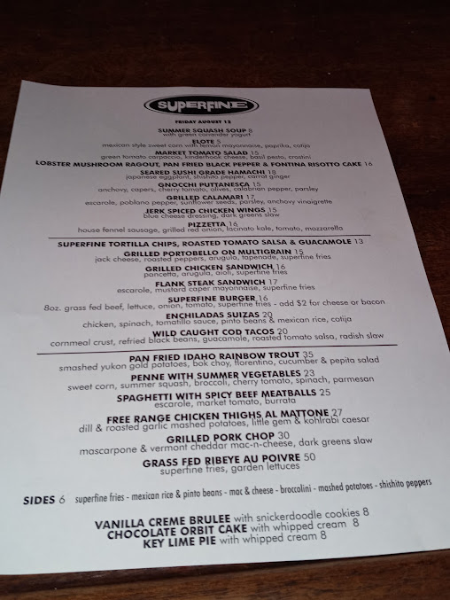 Menu Superfine - 29