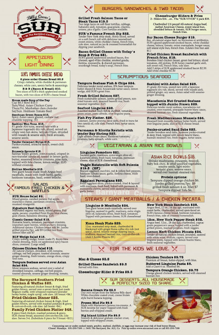 Menu Sur At The Barnyard - 21