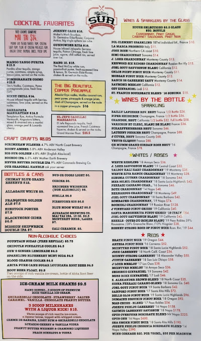 Menu Sur At The Barnyard - 25
