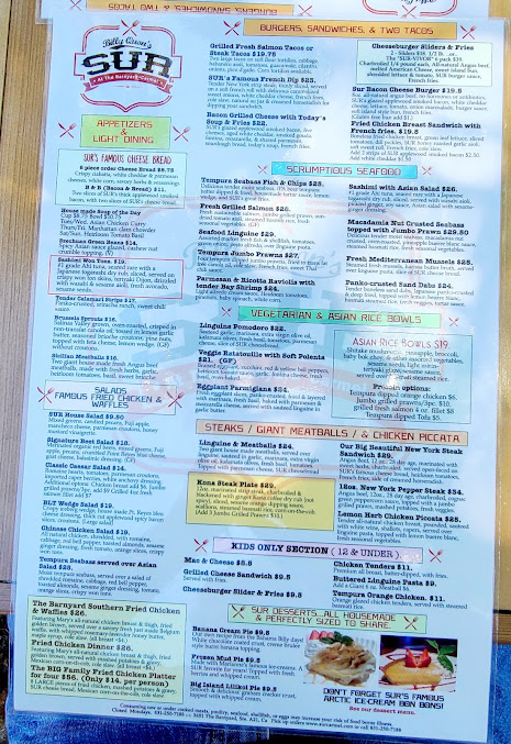 Menu Sur At The Barnyard - 26