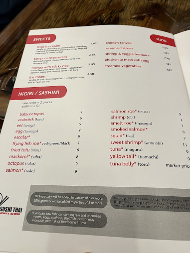 Menu Sushi-Thai Raleigh - 26