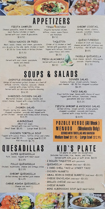 Menu Taco Joes Mexican Restaurant - 24