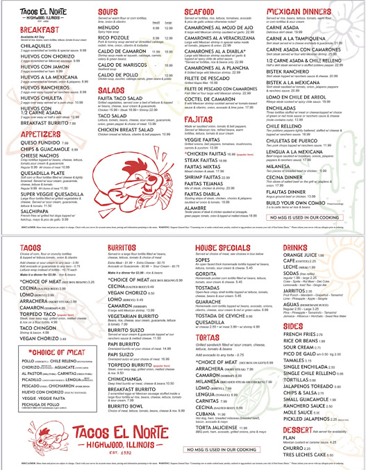 Menu Tacos El Norte - 20