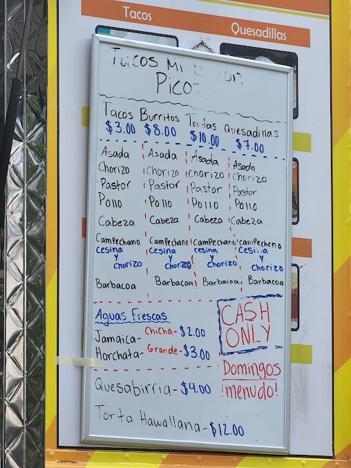 Menu Tacos Mi Sazon Picoso - 25