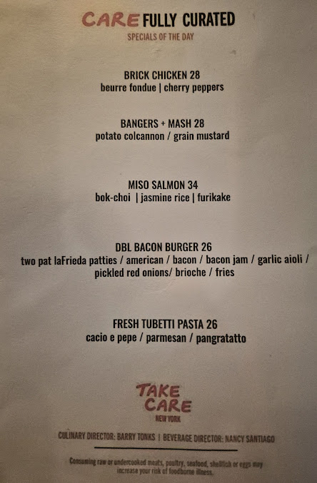Menu Take Care - 21