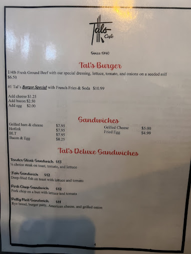 Menu Tals Cafe - 24