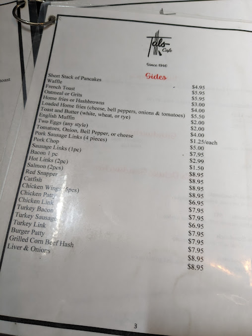 Menu Tals Cafe - 29
