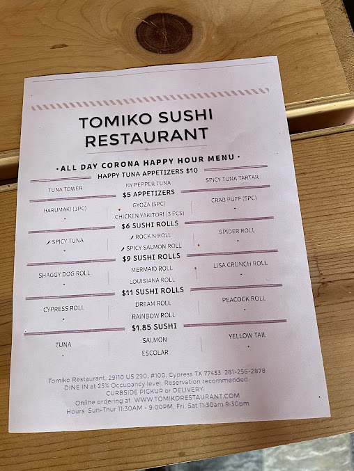Menu Tamikos Japanese - 24
