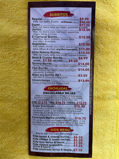 Menu Taqueria El Carnaval - 22