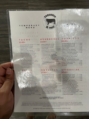 Menu Taqueria El Toro - 26