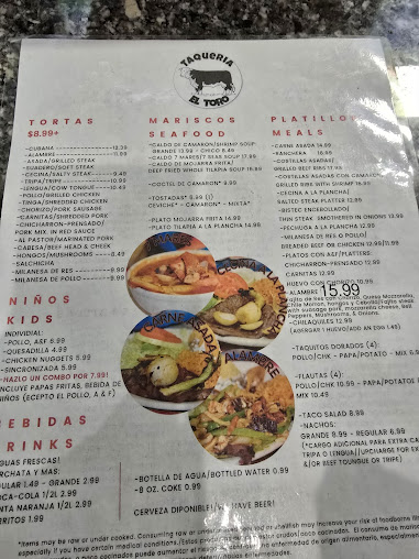 Menu Taqueria El Toro - 28