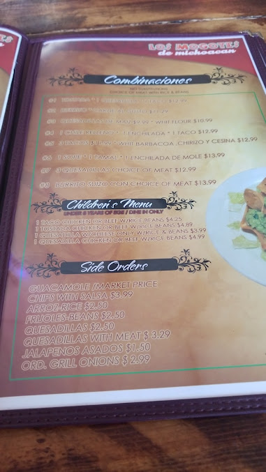 Menu Taqueria Los Mogotes De Michoacan - 20