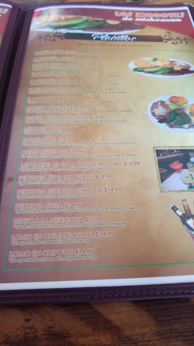 Menu Taqueria Los Mogotes De Michoacan - 22