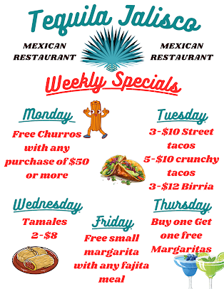 Menu Tequila Jalisco Mexican Restaurant - 22
