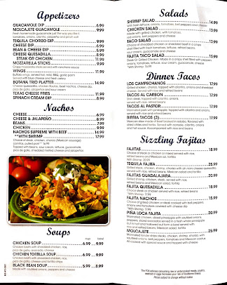 Menu Tequila Jalisco Mexican Restaurant - 25