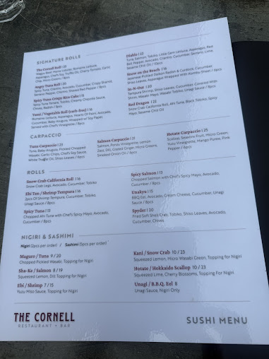Menu The Cornell Restaurant + Bar - 23