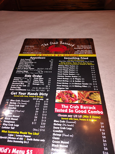 Menu The Crab Barrack - 22