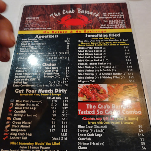 Menu The Crab Barrack - 26