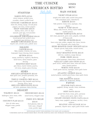 Menu The Cuisine American Bistro - 20