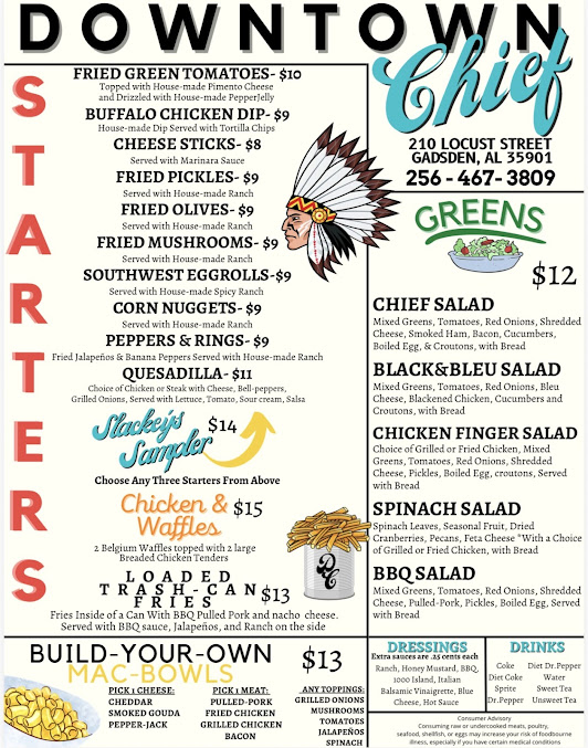 Menu The Downtown Chief - 21