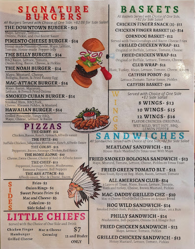 Menu The Downtown Chief - 22