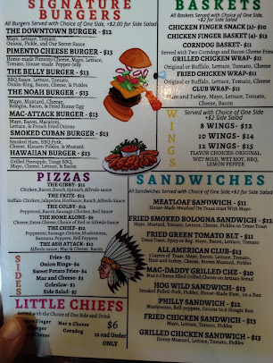 Menu The Downtown Chief - 25
