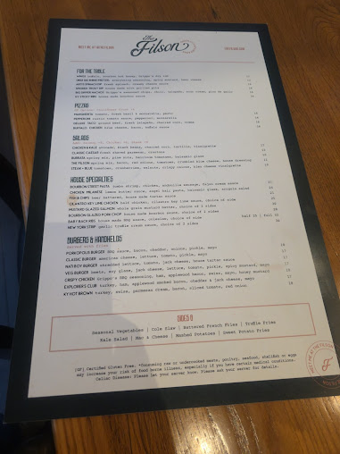 Menu The Filson Queen City Kitchen And Bar - 19