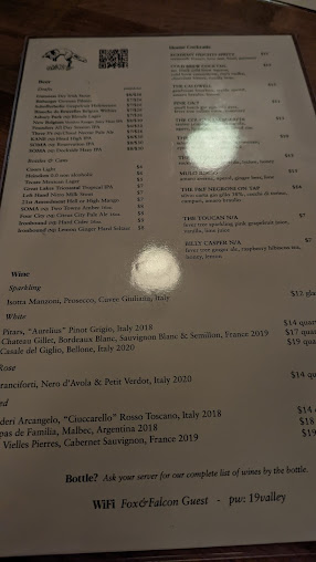 Menu The Fox Falcon By David Burke - 29