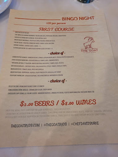 Menu The Goat By David Burke - 26