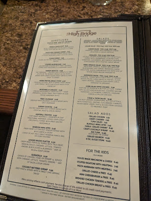 Menu The High Bridge House - 25