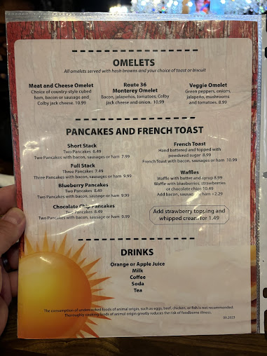 Menu The Junction On Route 36 - 23
