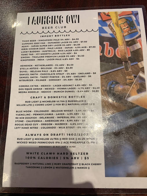 Menu The Laughing Owl Restaurant - 26