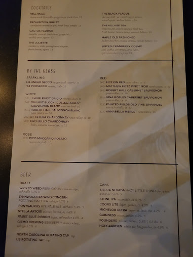 Menu The Mill Raleigh - 26