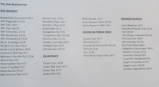 Menu The Oak Raleigh - 22