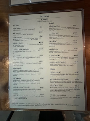 Menu The Oak Raleigh - 28