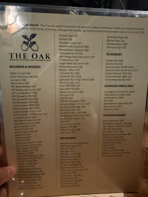 Menu The Oak Raleigh - 29