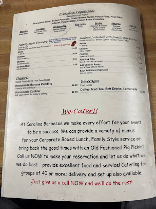 Menu The Original Carolina Barbecue - 20