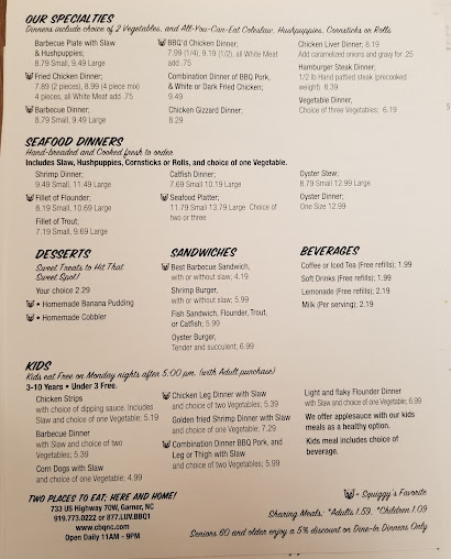 Menu The Original Carolina Barbecue - 29